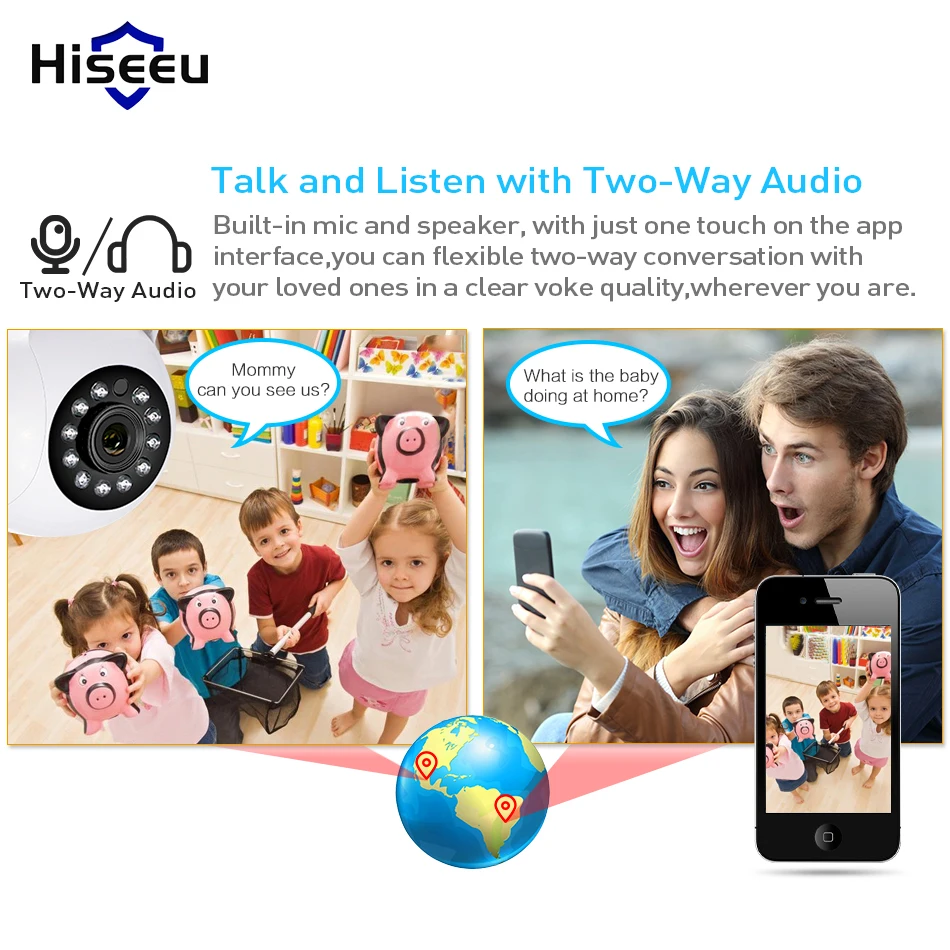 Murah Hiseeu Kamera Ip 1080 P Kamera Nirkabel Rumah Keamanan Kamera Ip Kamera Pengintai WIFI Malam Visi Kamera CCTV Monitor Bayi 1920*1080 Murah Hiseeu Kamera Ip 1080 P Kamera Nirkabel Rumah Keamanan Kamera Ip Kamera Pengintai WIFI Malam Visi Kamera CCTV Monitor Bayi 1920*1080