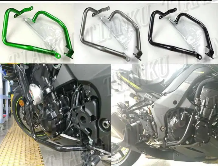 Черная металлическая защитная полоса двигателя мотоцикла для Kawasaki Z1000 2010 2011 2012 2013