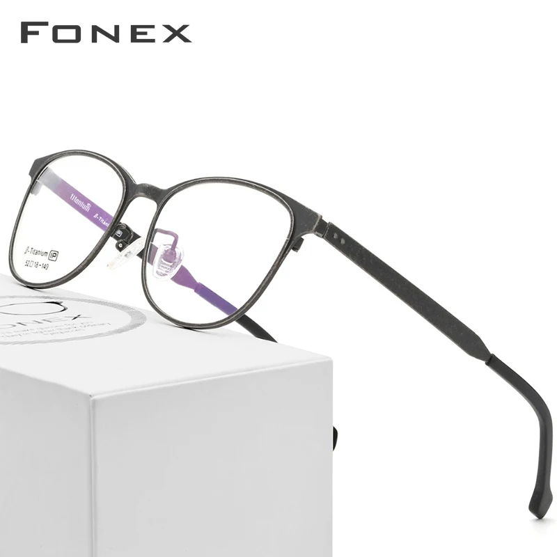 

B Pure Titanium Glasses Frame Men Ultralight Eyeglasses Women Vintage Round Spectacles Prescription Myopia Optical Frame Eyewear