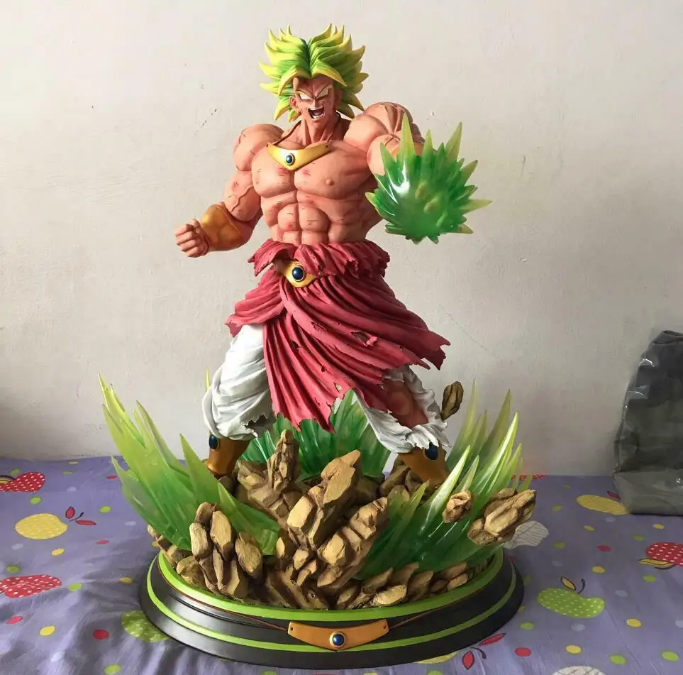 

IN STOCK DBZ SSJ BROLY BROLI Figure & DragonBall Z Resin LED Statue