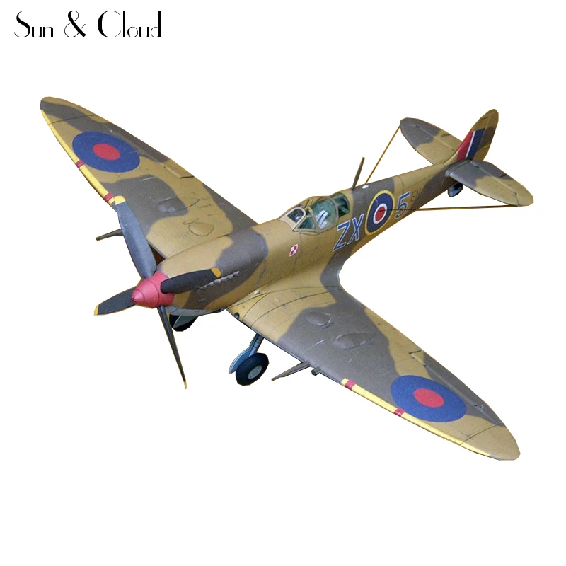 1:32 DIY 3D суперморской Spitfire IXc Тип самолета бойца бумажная модель сборка ручная