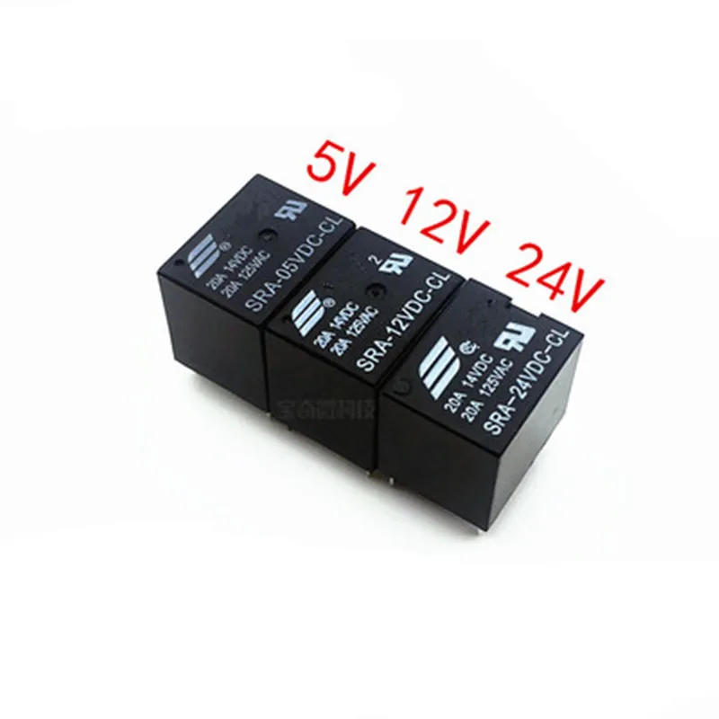 

5pcs Power Relay SRA-05VDC-CL SRA-12VDC-CL SRA-24VDC-CL 5V 12V 24V 20A 5PIN T74