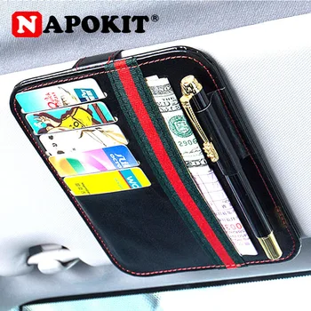 

Car Sun Visor Glasses Card Holder Organizer Trunk Back Seat Storage Clip Mount Box Ticket Bag Car Sunglasses Holder Auto Styling