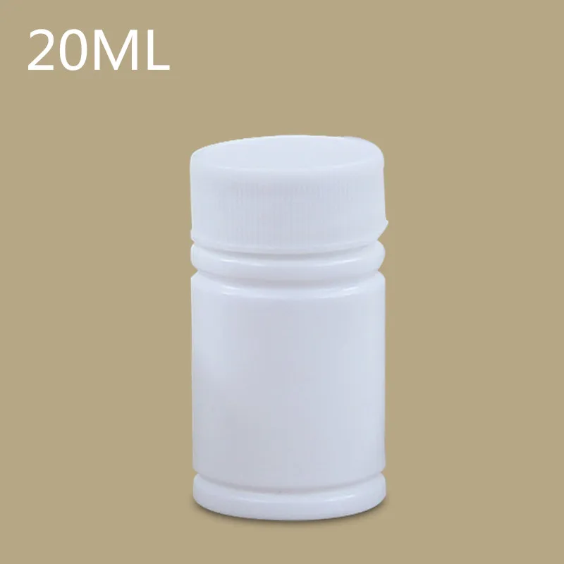 

Wholesale 1500PCS/Carton small plastic bottle with screw cap 20ML Medicine Pill Capsule solid packaging container food grade