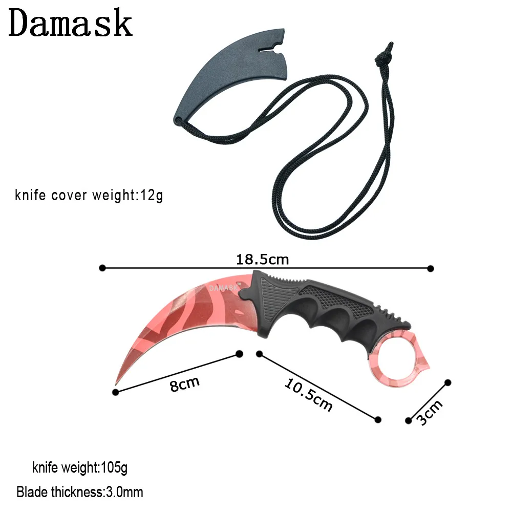 DAMASK Brand Excelent Handmade Hunting Karambit CS GO Counter Strike Never Fade Stainless Steel Knife Fighting Survival Tools DAMASK Brand Excelent Handmade Hunting Karambit CS GO Counter Strike Never Fade Stainless Steel Knife Fighting Survival Tools
