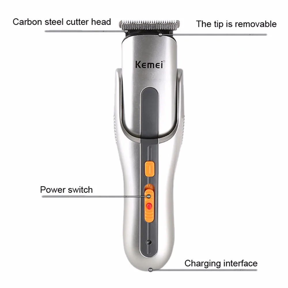 5 в 1 Электрический триммер для волос перезаряжаемая бритва Беспроводная Регулируемая машинка для стрижки волос Kemei KM-680A бритва