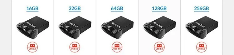 Двойной Флеш-накопитель SanDisk Fit USB флеш-накопитель 64Гб CZ430 16 Гб мини USB флэш-накопитель 3,1 до 130 МБ/с. флешки Высокая Скорость USB 3,0 флэшку 32gb 128G