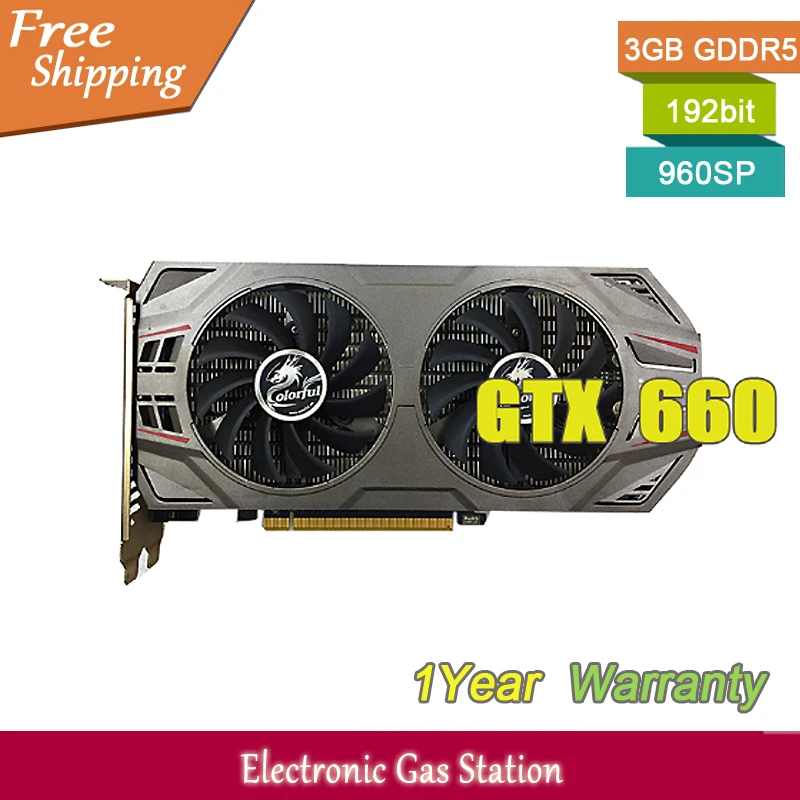 Original Colorful Desktop Graphics Card Nvidia Gtx 660 3gb Gddr5 192bit Vga Dvi Hdmi 960sp Graphics Cards Aliexpress