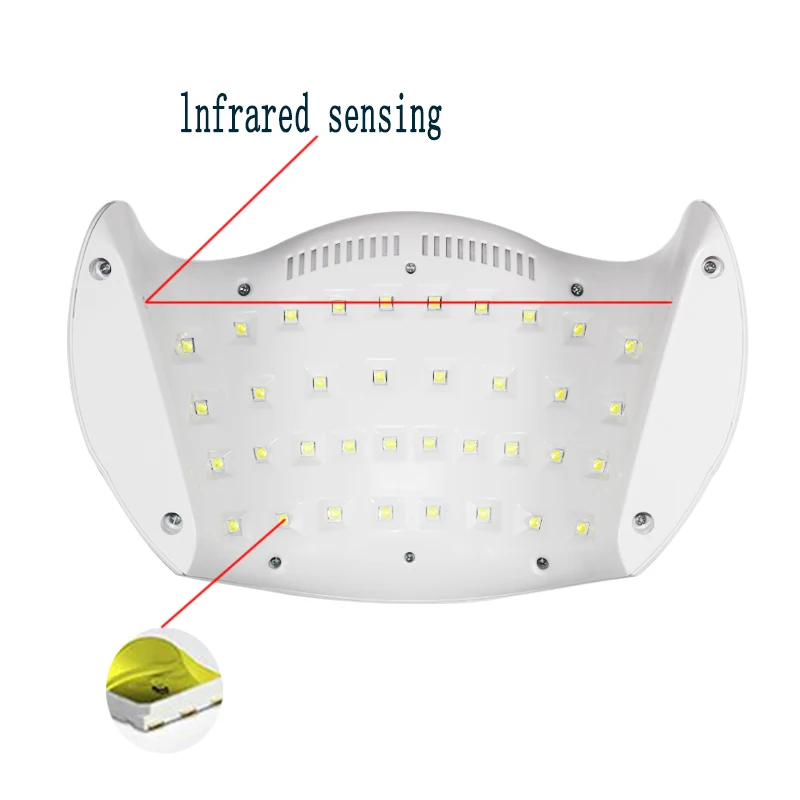 24/72/80W LED 2In UV LED Nail Lamp Infrared induction 10/30/60/99s with Nail Duct Suction 2 Fan Vacuum Cleaner For Manicure Tool