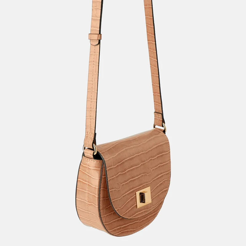 Animal Print Women Crossbody Satchel Bag Small Saddle Purse and Tote Shoulder Handbags Crescent Moon High Quality PU Leather