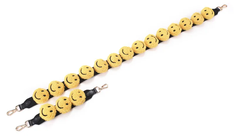 Lovely Yellow Smiling Face Wide Shoulder Strap Belt For Bag Fashion Women Bag Accessories Replacement Shoulder Strap Nylon Fanny