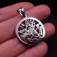 Lot 5pcs Wholesale 30mm size Stainless Steel religious Wicca paganism Pendant Necklace without chain in bulk 2