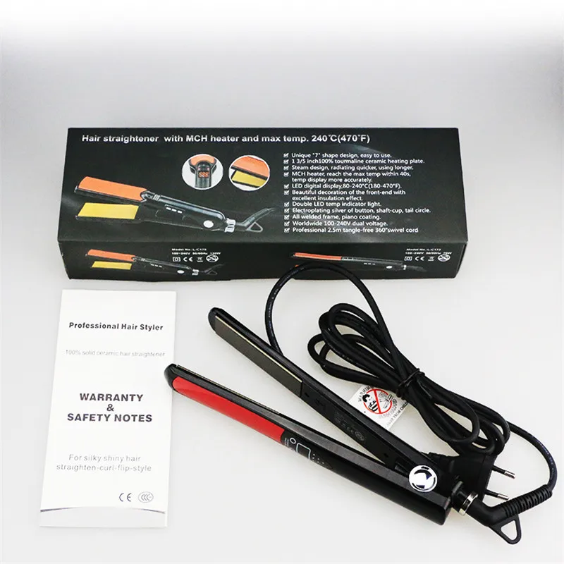 

Hair Straightener MCH 450F High Temperature Wide Plates Keratin Straightening Irons Styling Tool Titanium Professional Flat Iron