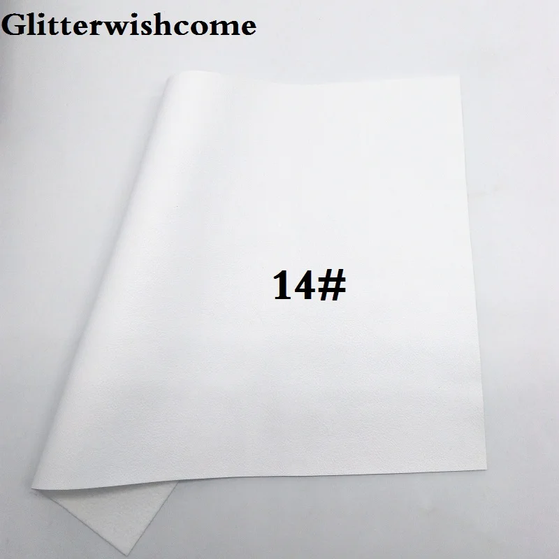 Glitterwishcome 21X29 см A4 размер винил для бантов иммитатор корова наппа кожа Fabirc искусственная кожа листы для бантов, GM155A - Цвет: 14