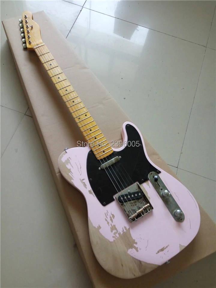 Biggest handcraft relic studio.aged light pink telecast guitarra.100% handmade relic tele guitar.Ash body.old hardware free ship Biggest handcraft relic studio.aged light pink telecast guitarra.100% handmade relic tele guitar.Ash body.old hardware free ship