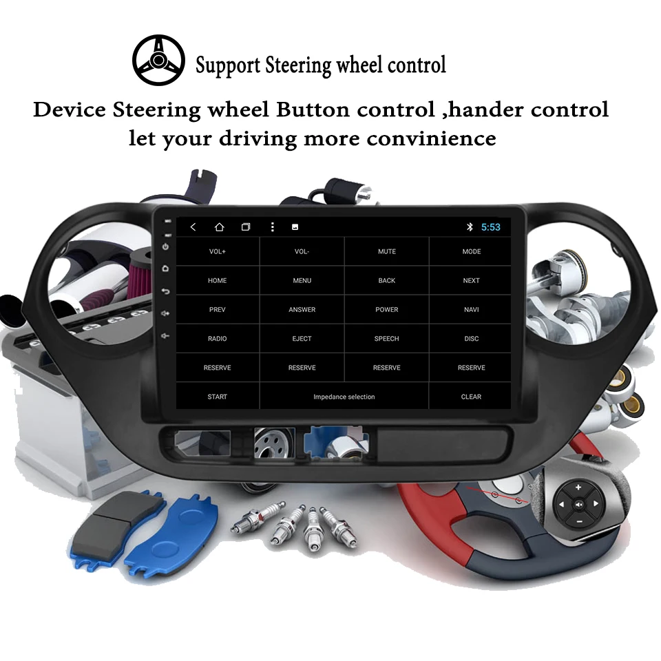 Clearance Octa Core 4GB RAM 64GB ROM Android 9.1 Car DVD Multimedia Player Radio For Hyundai I10 LHD Diver 2013-2018 Carplay Head Unit 4