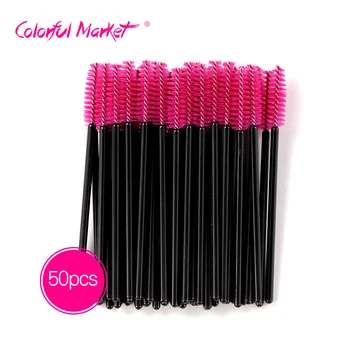 

4 Colors 50Pcs/Pack Disposable Eyelash Makup Brushes Mascara Cosmetics Applicator Make Up Eyebrow Brush Cosmetic Eye Lash