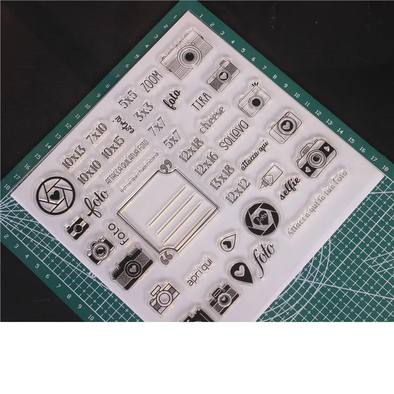 Резиновые силиконовый прозрачный штампы для скрапбукинга тампоны прозрачные уплотнения задний план карточка со штампом изготовления детей Diy камера