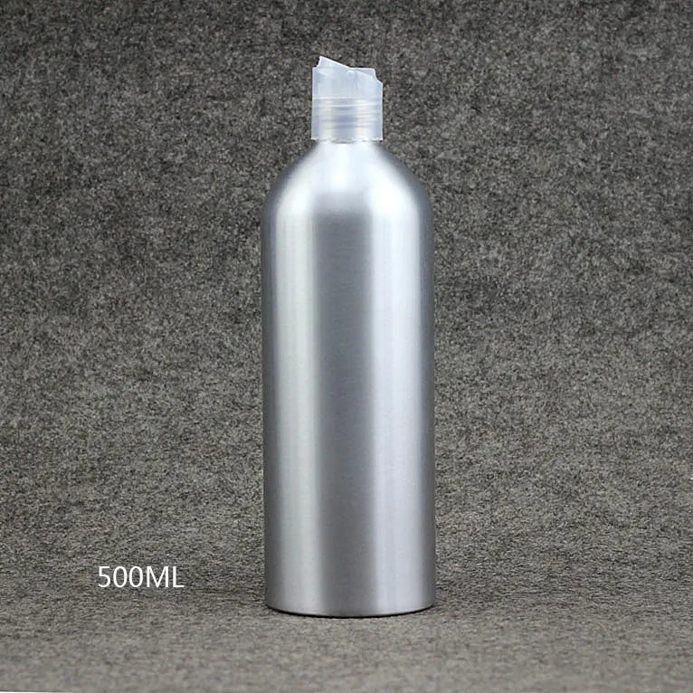 30 мл-500 мл пресс-крышка, алюминиевая бутылка для шампуня, пустой косметический контейнер для лосьона с винтовой крышкой - Цвет: 500ml Clear