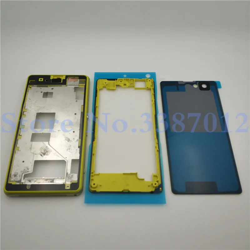 Полный Корпус для sony Xperia Z1 Compact mini D5503 Передняя средняя рамка порт заглушка задняя крышка батареи