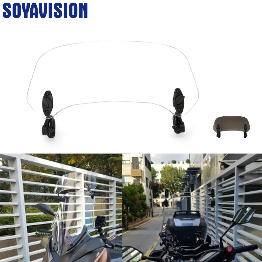 

Universal Motorcycle Risen Clip On Windscreen Windshield Extension Spoiler Air Deflector For BMW R1200GS XADV Tmax Scooter