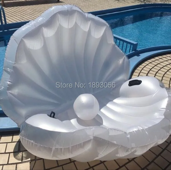 

Water Sports Summer Fun Pool Float 170x120x120cm Inflatable Shell Pearl Scallop Life Raft Girlfriend Gift Toy Party Air Bed Sofa