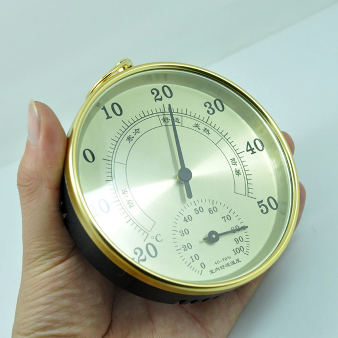 

New High Precision Household Indoor Thermometer Hygrometer Baby'Room Air Psychrometer Aluminum Shell