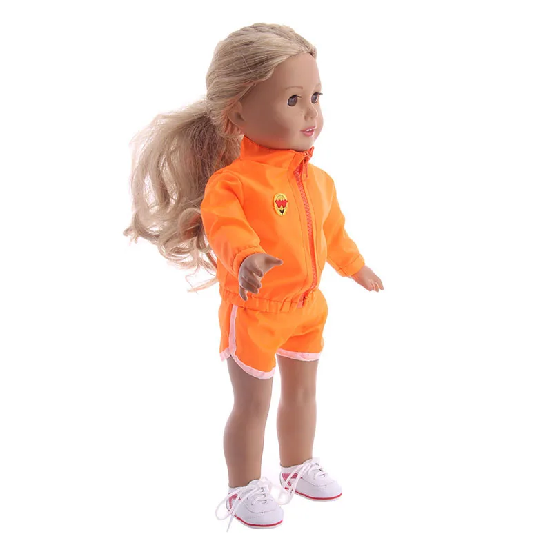 LUCKDOLL 6 Красивая повседневная спортивная одежда подходит 18 дюймов Американский 43 см BabyDoll одежда аксессуары, игрушки для девочек, поколение, подарок на день рождения