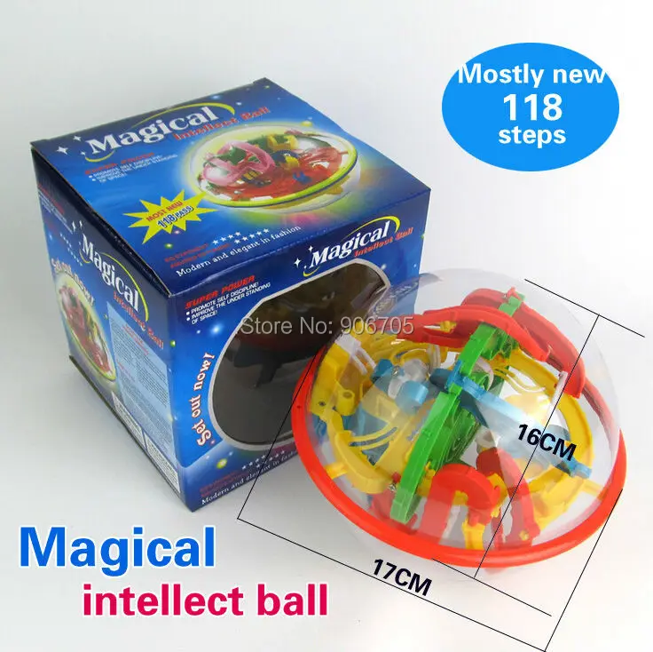 118 Steps 3D Magic Intellect Ball Educational classic toys Marble