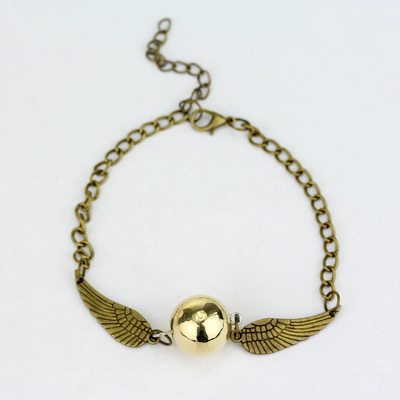 Quidditch золотой карманный браслет Snitch модный Wings Подарочная бижутерия