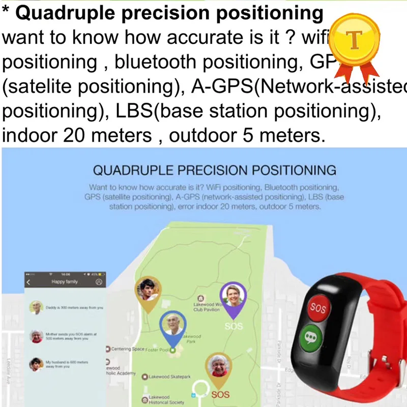 Лидер продаж 2018 часы с GPS для пожилых мужчин и женщин производитель в Китае умный