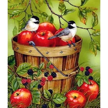 

Birds and apples,Diamond Embroidery,Mosaic,Wall Decor,DIY,Rhinestones,Diamond Painting,Cross Stitch,Animal,Series,Needle Gifts