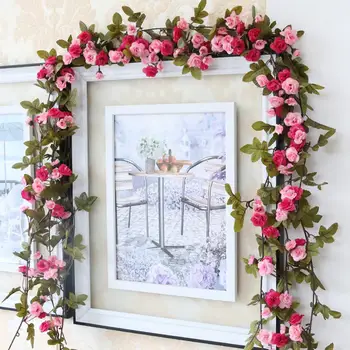 

1Pc 230cm Artificial Flower Vine Garland Garden DIY Party Wedding Arch Decor Fashion