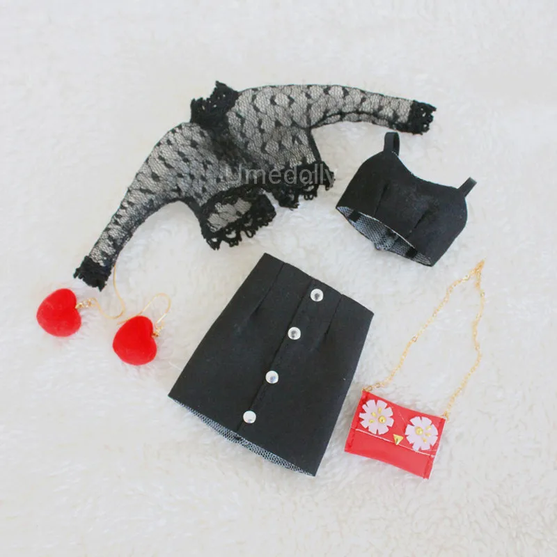 1 Набор 1/6 Neoblythe кукольные наряды для Blyth, Licca, Azone, OB24 кукольная юбка+ солнцезащитный топ+ рубашки, аксессуары для одежды