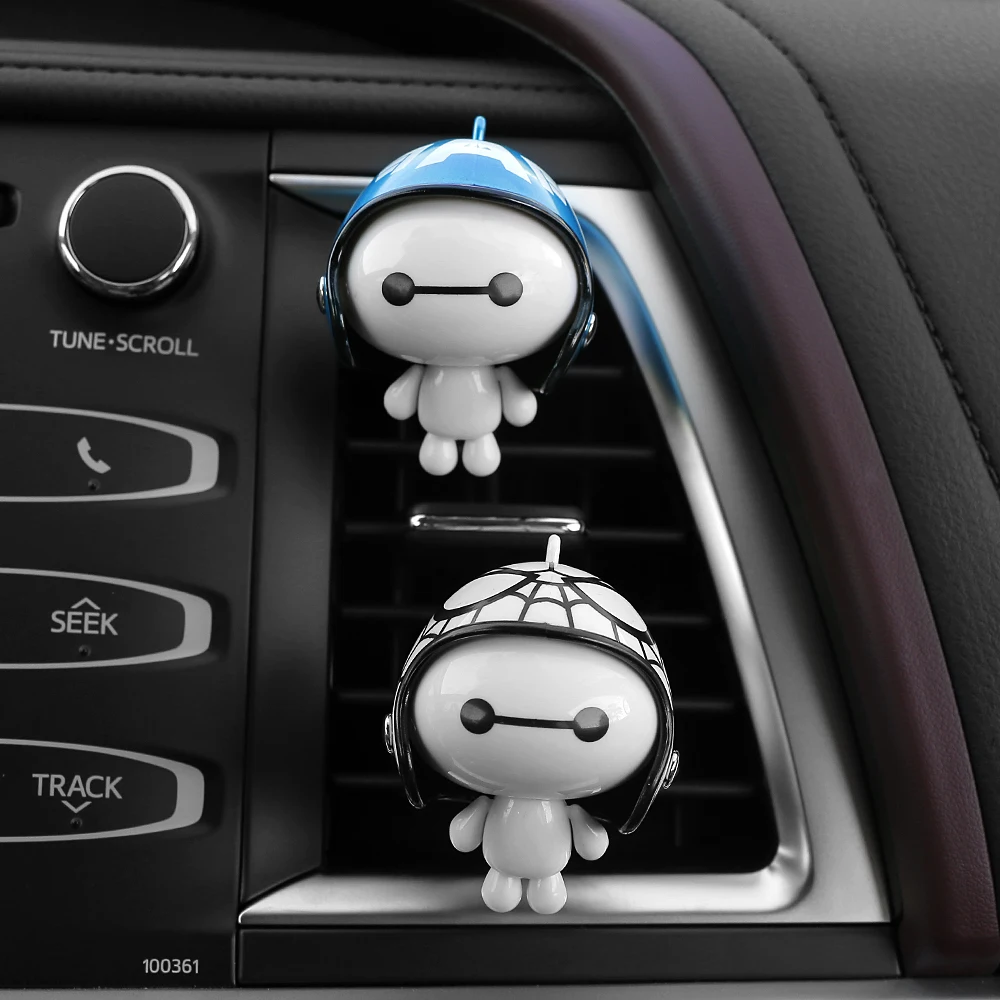 Helmet Baymax Car Vents Perfume Clip Air Freshener Automobile Interior Fragrance Decoration Ornaments Car Styling Accessories