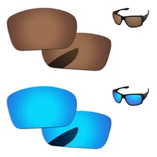 Ледяной Синий и медь коричневый 2 пары Поляризованные замена оптические стёкла для большой Тако солнцезащитные очки женщин рамки UVA и UVB