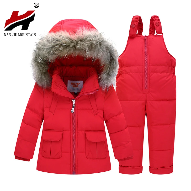 Baby Girls Boys Winter Down Clothes Sets Outdoor Warm Infant Suits