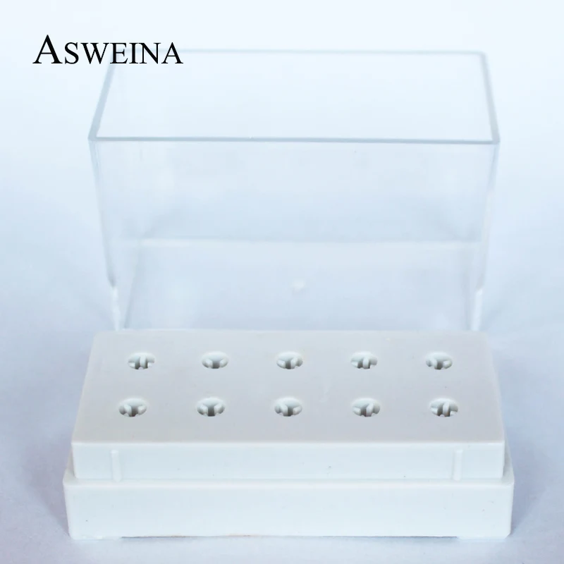 ASWEINA 1 шт. 10 отверстий Держатель сверла для ногтей для электрической дрели выставочный дисплей маникюрные инструменты для дизайна ногтей