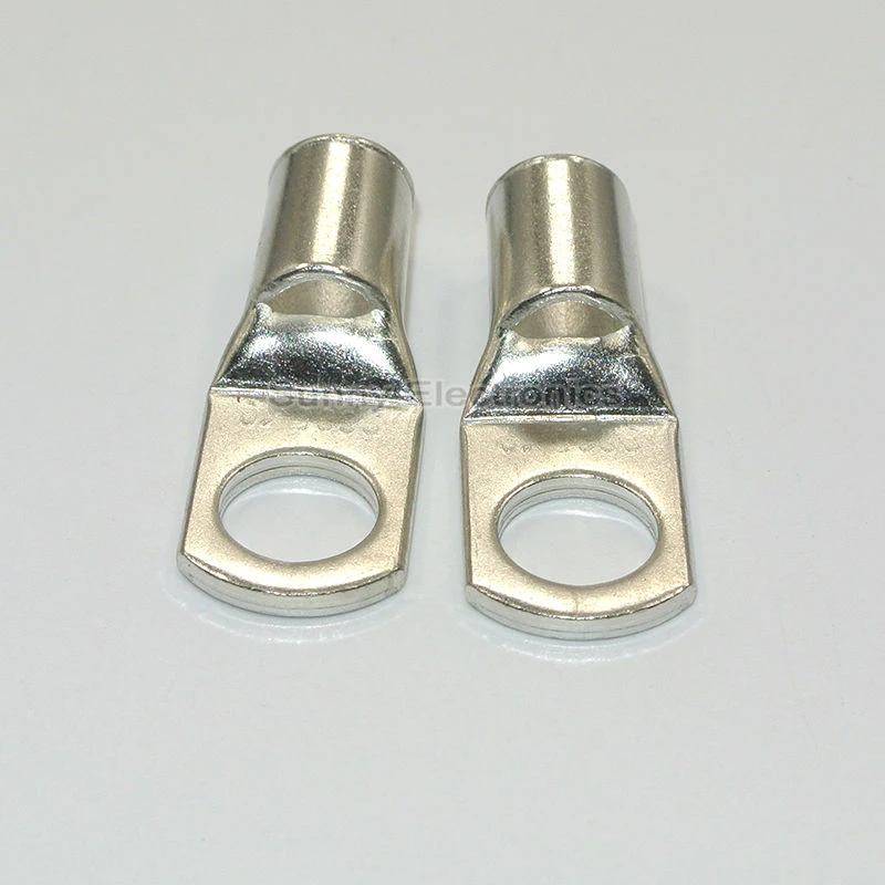 10 Lot 6 AWG Ring 3/8" Hole Terminal Lug Bare Copper Uninsulated Gauge 10 Lot 6 AWG Ring 3/8" Hole Terminal Lug Bare Copper Uninsulated Gauge