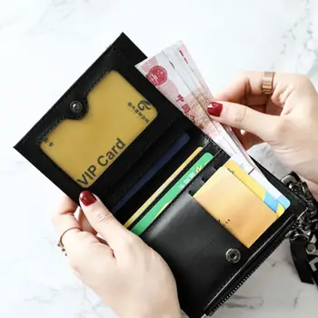 

1 Pc Women Hologram Laser Leather Wallet Button Purse Lady Short Handbag Bag High Quality PU Leather Wallet Purse