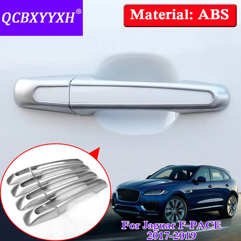 QCBXYYXH ABS Carbon Black Trim Door Handles Cover Sticker Exterior