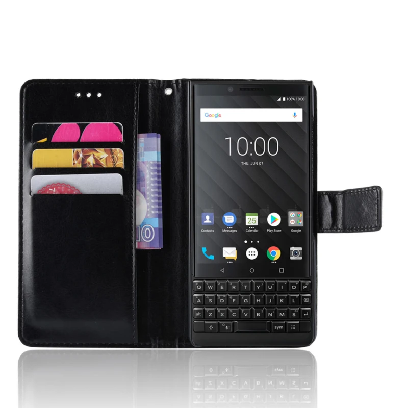 Blackberry Key 2 PU leather+TPU flip case_4