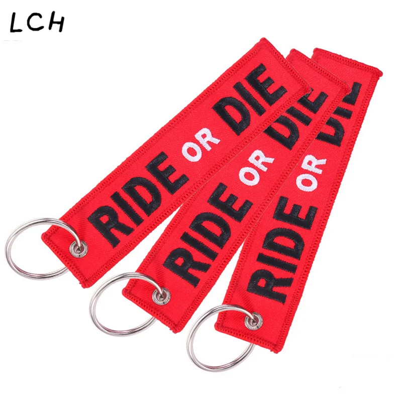 

1pcs Keychain KEEP CALM AND CARRY ON Key Chain for Motorcycles and Cars Cool Key Holder Embroidery Key Fobs Keychains