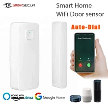 Wifi датчик для двери открытый вход оповещения домашней безопасности детектор дистанционного управления Alexa Google Home