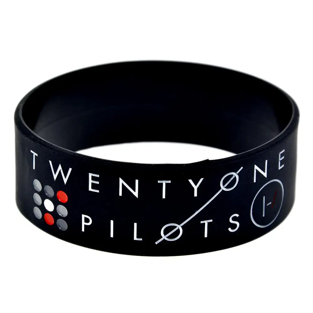 1 шт. один дюйм шириной Twenty One Pilots силиконовый браслет для любителей музыки