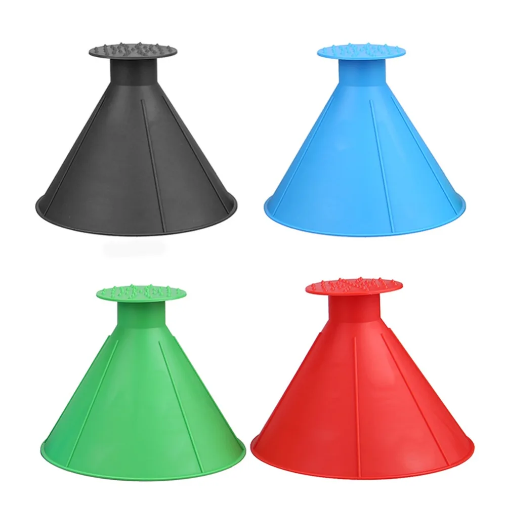 4color Removable Cone Shaped Scrape A Round Windshield Ice Scraper