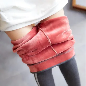 

High Quality Cotton Leggings Side Stripe Women Casual Legging Pant Plus Size Thick High Waist Fitness Winter Leggings Plump D366