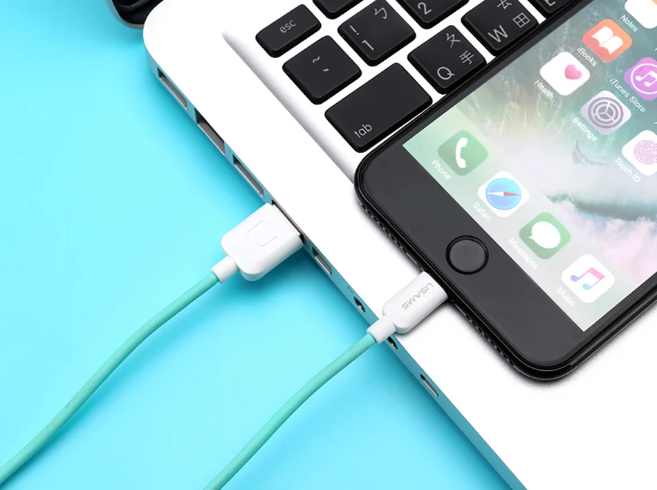 USAMS iOS 11 10 9 USB кабель для передачи данных для iPhone 2A кабель для быстрой зарядки USB для Зарядное устройство кабель для передачи данных для iPhone X 8 7 6 5 iPad Дата кабель синхронизации 10 шт./упак