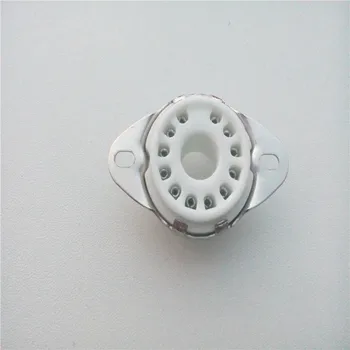 

5pcs ceramic tube socket seat GZC12-1-F 12 pin seat tube holder silver foot for 50CA10 tube amplifier