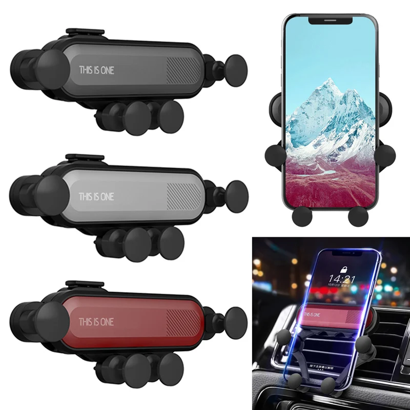 

Unique Gravity Car Cell Phone Holder Smartphone Smile Clip Stand Universal Car Air Vent Mount GPS Bracket for xiaomi